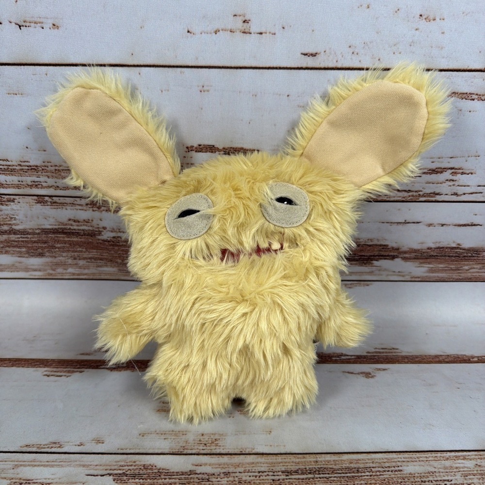 ZURU Fuggler Mr Buttons Golden Yellow Fur 9 Inch Plush Stuffed Monster Teeth